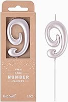 Vista 56 de PHD CAKE Velas de cumpleaños de 7 cm Elegantes Azul Número 4, Velas de Número Azul, Velas de Número para Pastel, Celebración de Fiesta