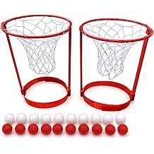 Head Hoop Basketball Set for Kid, Party Game Family Interactive Parent-Child Games, Outdoor Playground, Grass and Garden Games, Birthday Gift, 20 Balls and 2 Head Covers