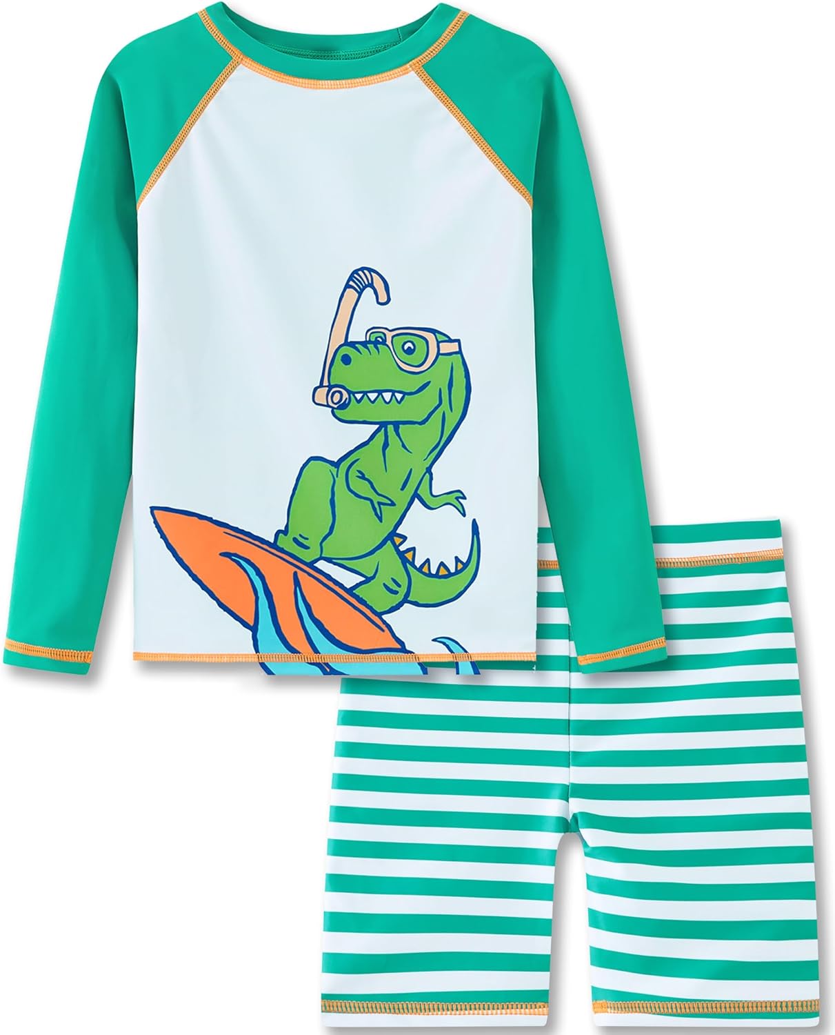 UMELOK Boys' Rash Guard Swim Set