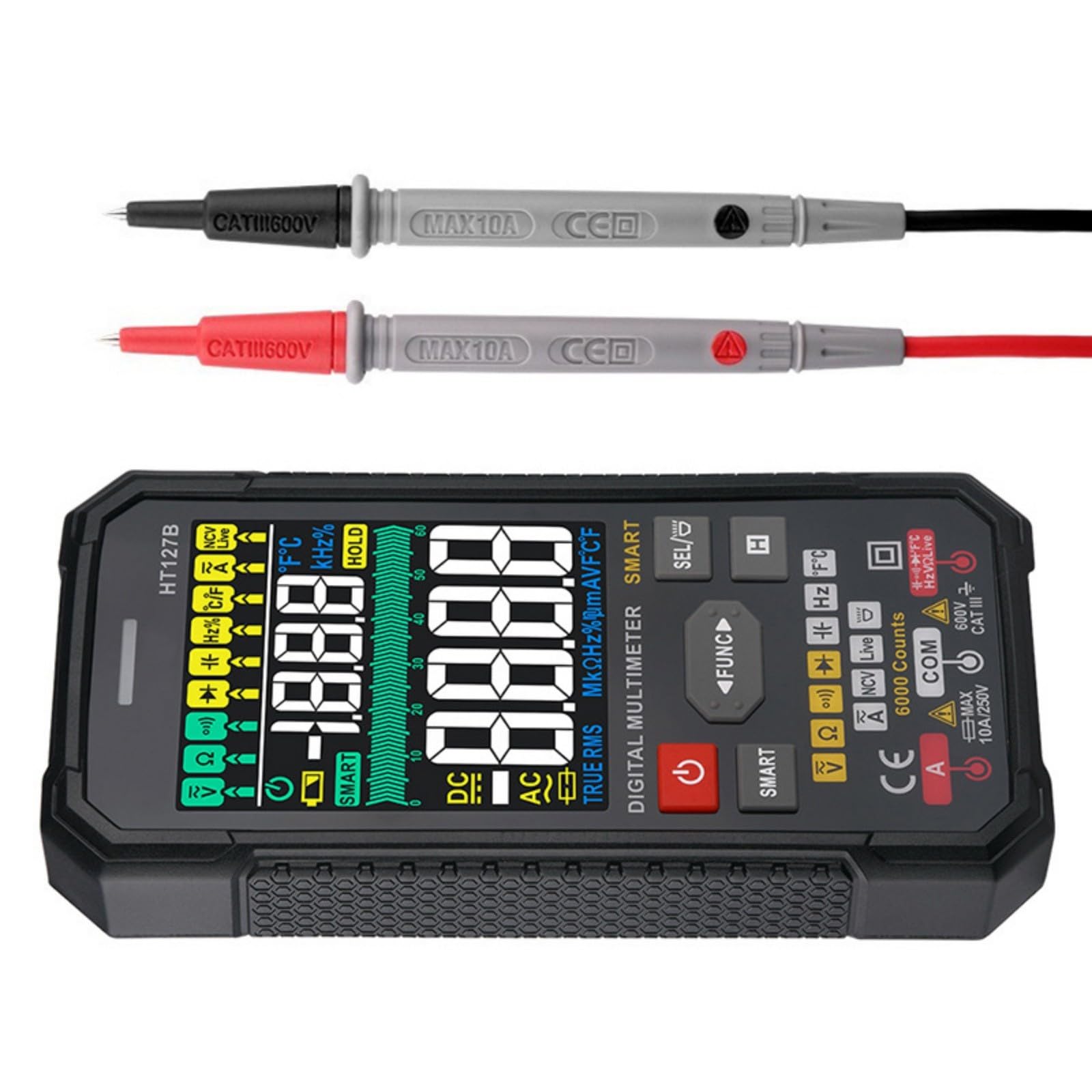 Kalttoy Ht127b Digital Multimeter With Automatic Ranges For Home Circuit Testing Check And Laboratory Research Lightweight Auto Ranging Multimeter