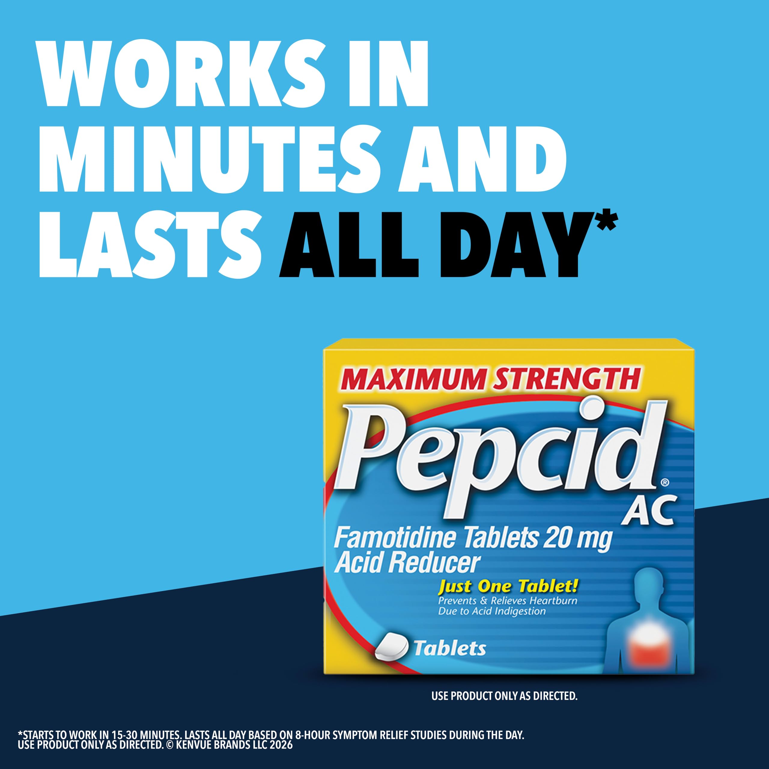 Pepcid AC Max Strength Tablets, 20mg Famotidine, 25 ct — Amazon image 2