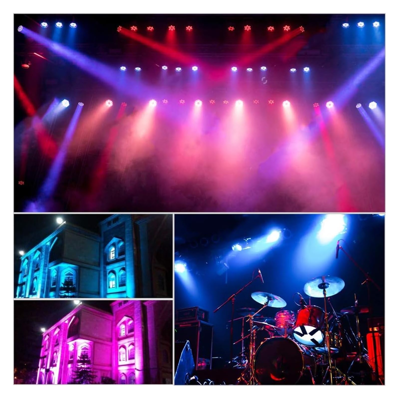 Luce da palco per DJ a LED Attrezzatura di illuminazione for DJ da palcoscenico RGBW UV 4in1 in alluminio 18x12w RGBW UV 4in1 LED DMX a 4 colori Par Light RGBW UV per Eventi Feste di Natale Matrimoni