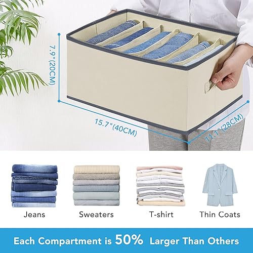 Miniatura 2 de Organizador de jeans de 12 ranuras y organizador de pantalones de 6 ranuras para ropa, jeans, suéter, camiseta, vestido apilable para armario,
