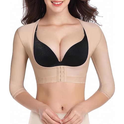 BRABIC Upper Arm Shaper Post Surgical Slimmer Compression Sleeves Posture Corrector Tops Shapewear for Women