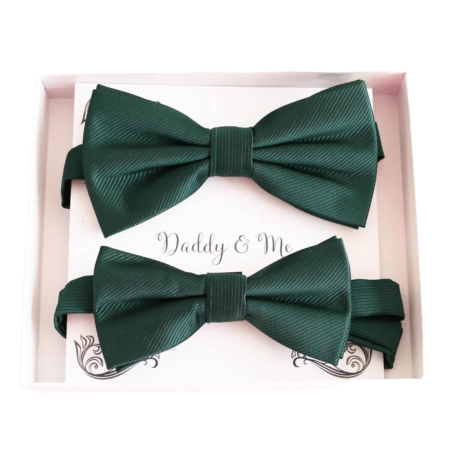 Emerald green Bow tie set for daddy son Daddy me gift set