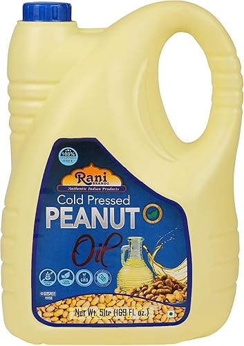 Rani Aceite de maní 169 onzas (5 litros) prensado en frío 100% natural Sin OMG Kosher Vegano Sin gluten