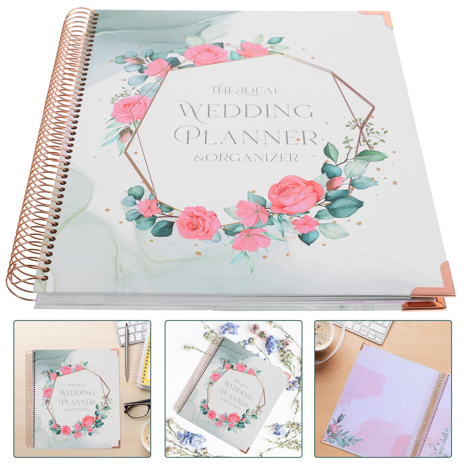 Hochzeitsplaner und Notizbuch Design für Hochzeitsplanung Hochzeitsplanungsbuch aus Papier mit Detailliertem Zeitplan Verlobung und Brautpaare