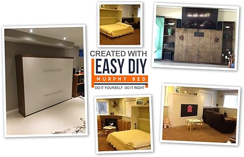 Miniatura 8 de Murphy - Kit de accesorios de cama tamaño Queen  Cama plegable con marco de madera de bricolaje para habitación de huéspedes fácil de construir