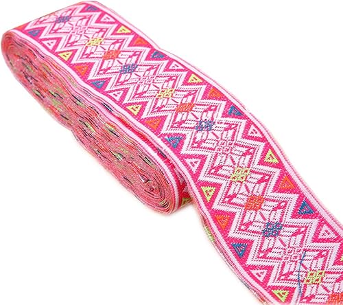 Cinta jacquard geométrica embridada, tela metálica, flecos para ropa de bricolaje, correas de almohada, decoración de adornos, ancho de 2 pulgadas