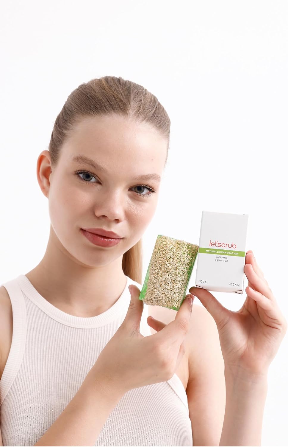 Let'scrub Doğal Kabak Lifli Aloe Vera Sabunu - Shea Yağı İle Zenginleştirilmiş Nem Bombası 130 GR
