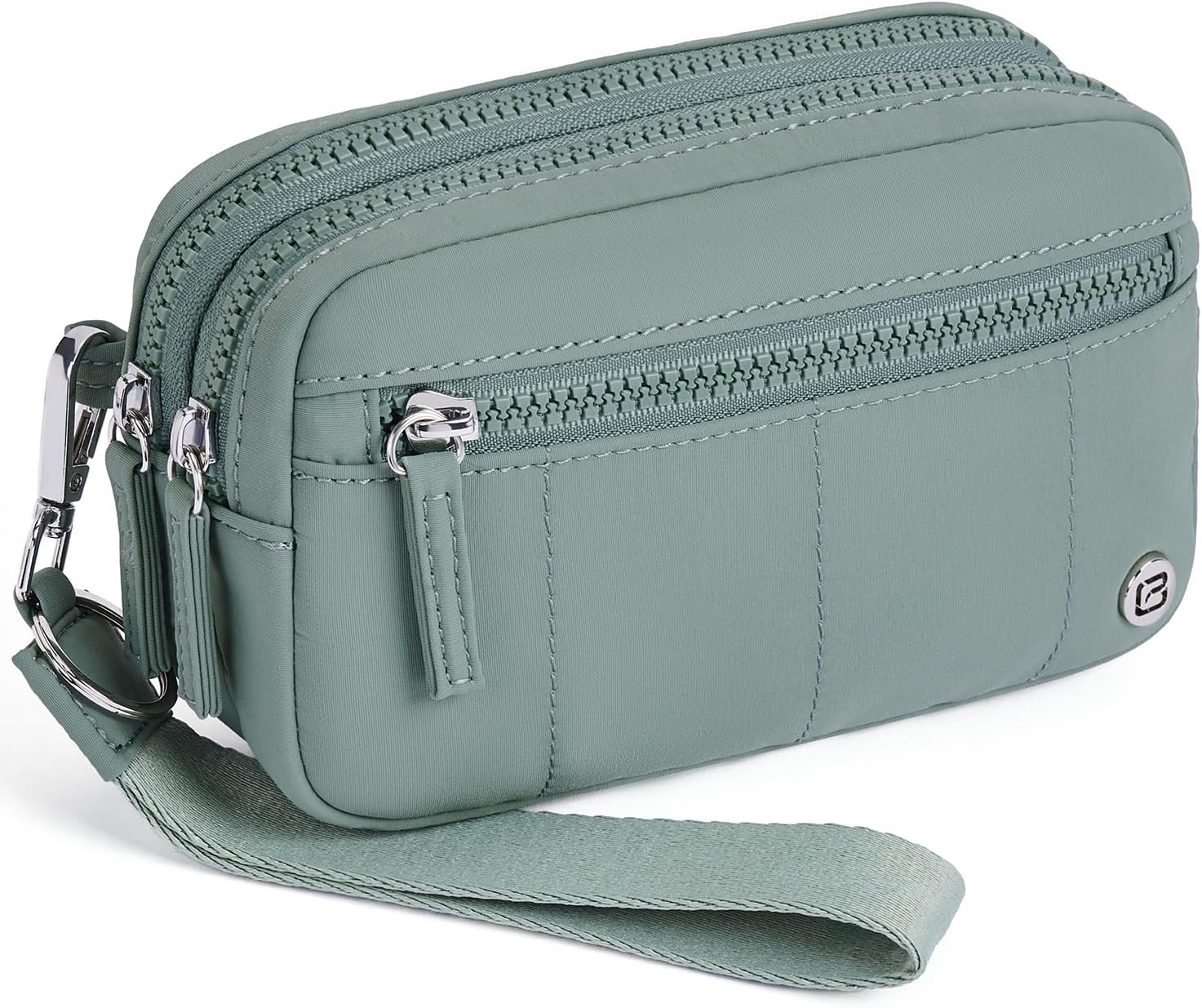 POIUGOYA Small Nylon Crossbody Bags for Women,RFID Wristlet Purse Built in Wallet, 4 Zipper Crossbody Wallet Phone Organizer