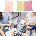 3-Ring Pink Binder Plastic Divider Set, 8-Tab Sturdy Plastic Dividers with Reinforced Edge, Binder Dividers with Tabs, Pink Binder Dividers, Aesthetic Dividers for Binders and Notebooks.