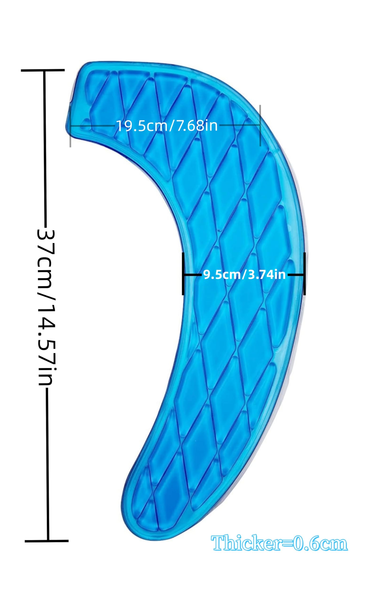 Gel-WC-Sitzkissen, waschbarer WC-Sitzbezug, gepolstertes Kissen für Toiletten und Toilettenstuhl, wiederverwendbar, selbstklebendes Donut-Pad für ältere Menschen, Senioren (blau)
