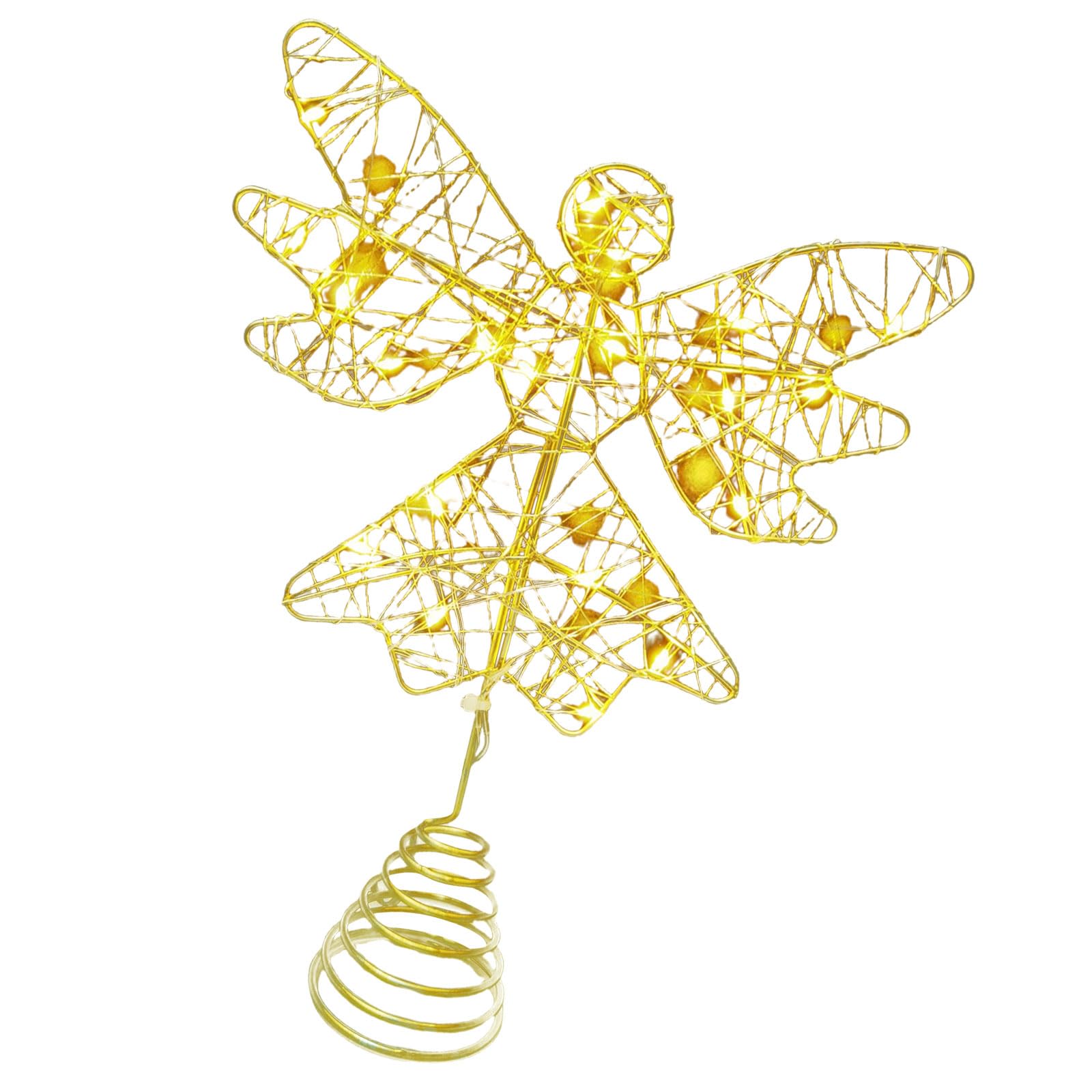 PANGBOER Tree Toppers with Shimmering Lights Indoor Christmas Ornament Lighted Tree Accessories Holidays Decoration LED Star Decoration