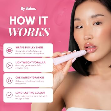 By Babes Natural Glow Bundle | Peptide Mascara & Hydrating Lip Silk Duo for Longer Lashes & Smoother Lips | Clinically Tested Eyelash & Lip Set | Women's Makeup Bundle | Black