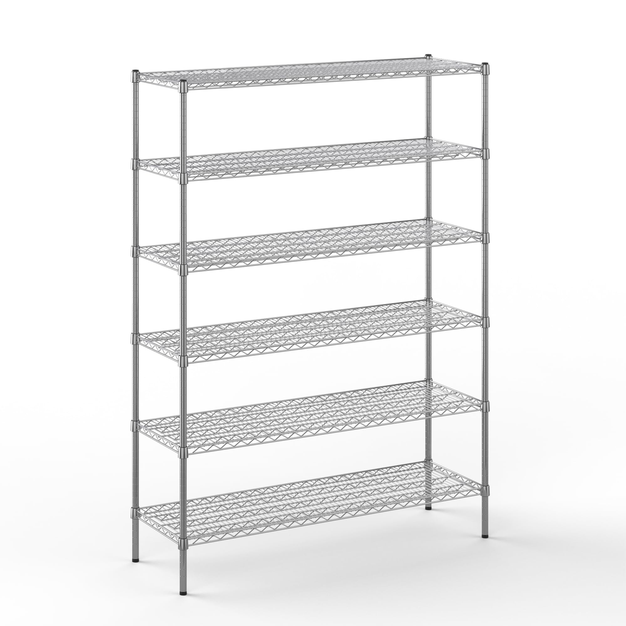 18" Deep x 54" Wide x 74" Height Wire Shelving Kit | 6-Tier | NSF Commercial Storage Rack Unit