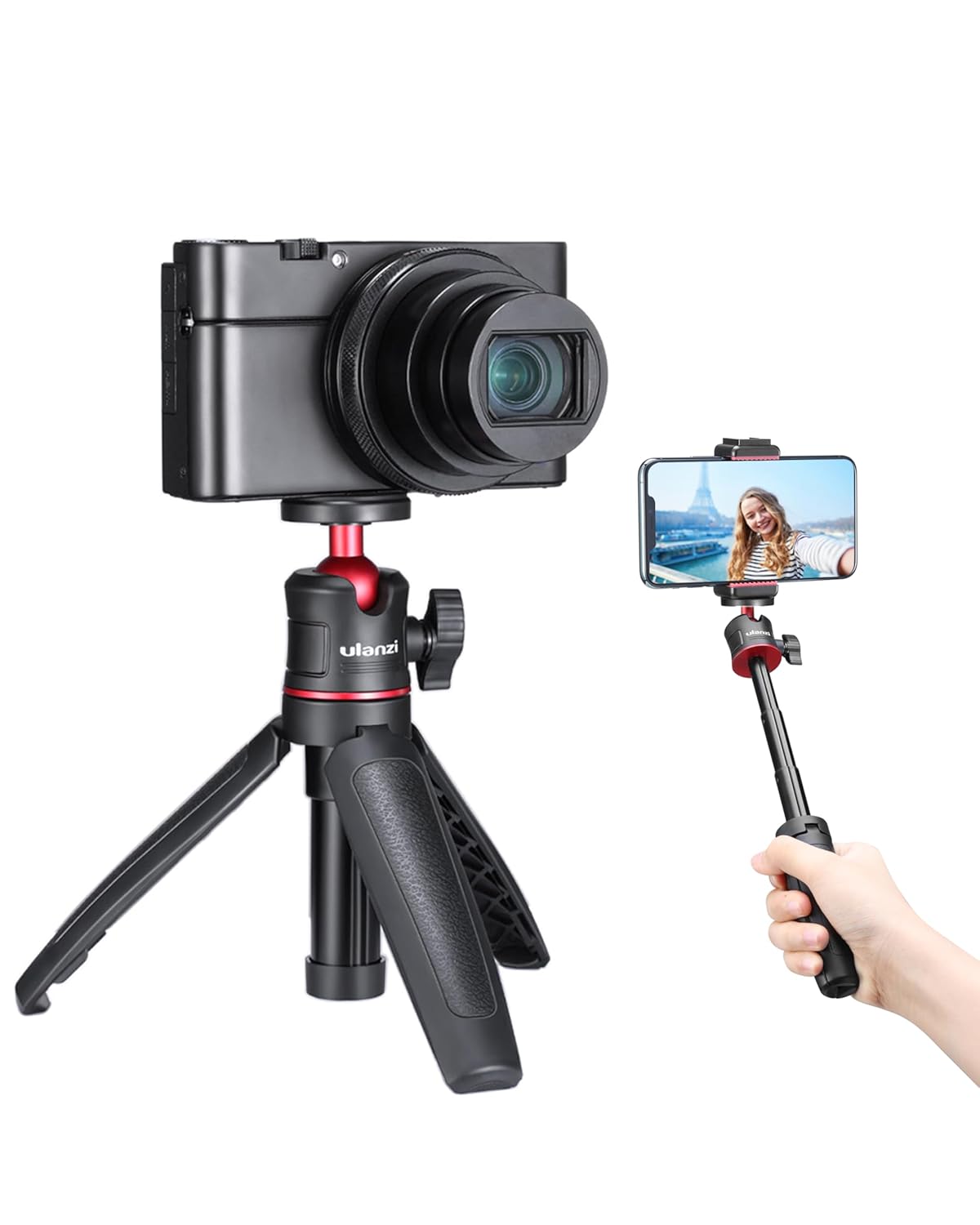 MT-08 Black Mini Tripod for Camera 1 4 Screw Universal Tripod Compatible with DJI OSMO Pocket 3 Insta