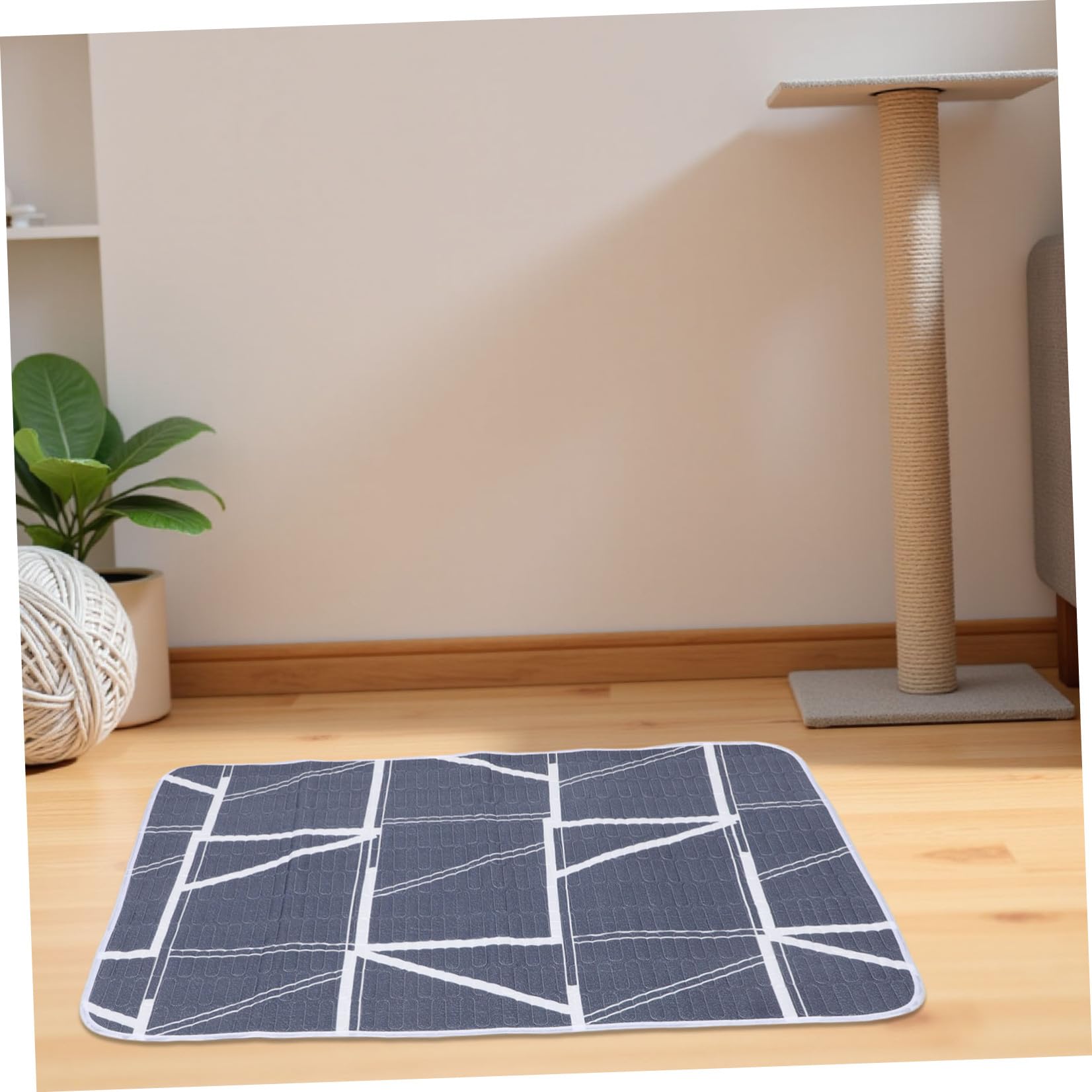 OUNONA Tappetini Ecologico per Gatti Riutilizzabili Traspiranti Cotone in Lavabili 2 Domestici Cani per Viaggi