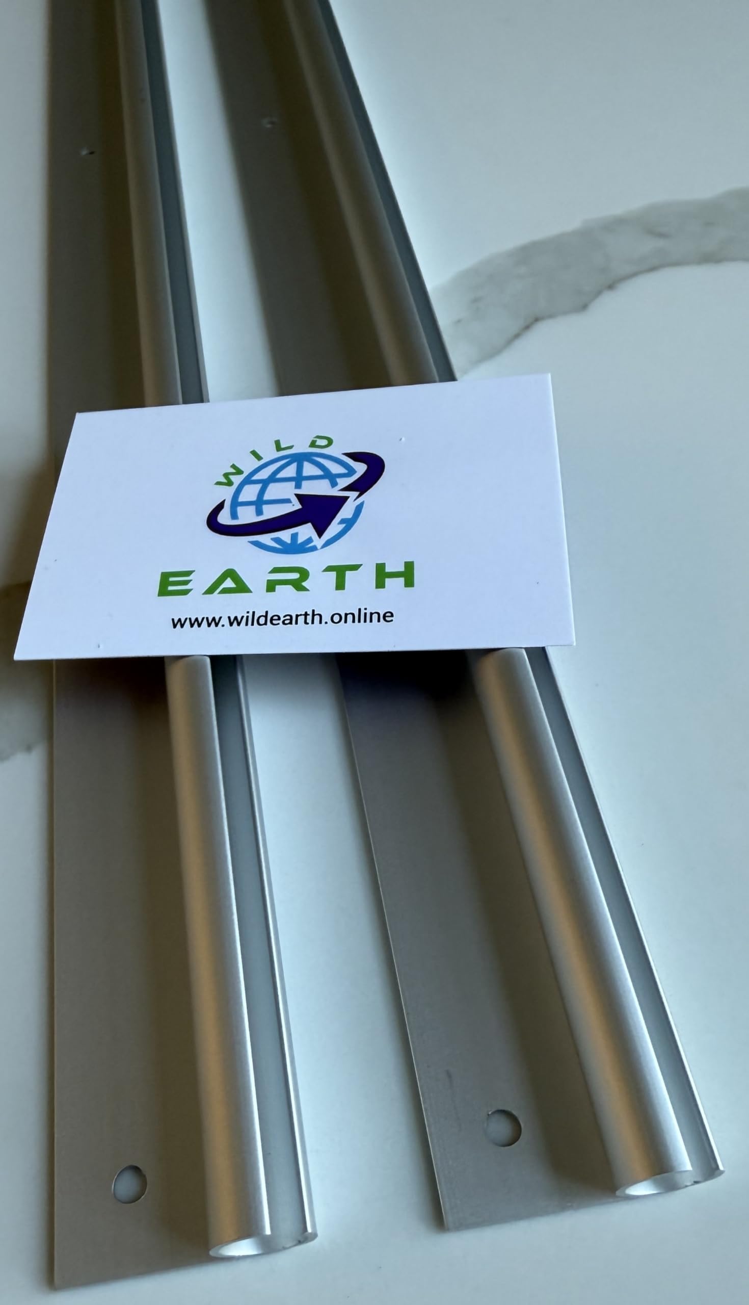 WILD EARTH Lot de 2 rails universels pour auvent de caravane, camping-car, 1,2 m x 2 = 2,4 m, base plate totale pour camping-car, caravane, camping-car