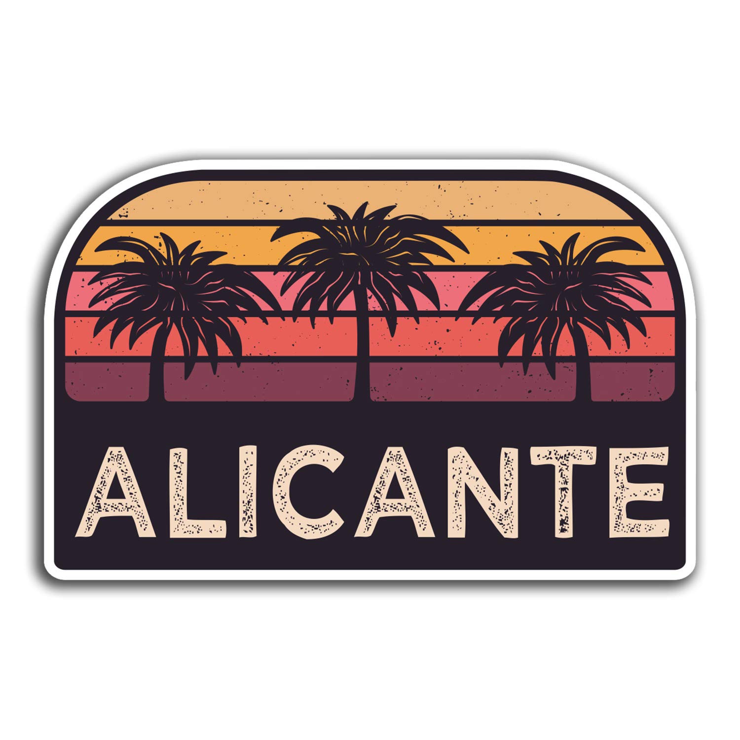 2 x 10cm Alicante Sunset Vinyl Stickers - Travel Sticker Laptop Luggage #23834 (10cm Wide)