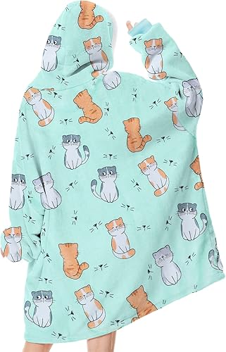 Miniatura 2 de Century Star Manta con capucha para mujeres y hombres, sherpa, de gran tamaño, gruesa, acogedora, suave, cálida, para adultos, sudadera con capucha