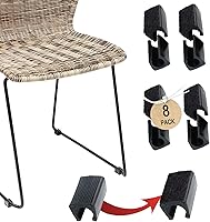 Vista 7 de Tapas rectangulares en forma de U para patas de silla con almohadillas de fieltro, protector de pies de muebles se desliza suavemente, sin arañazos