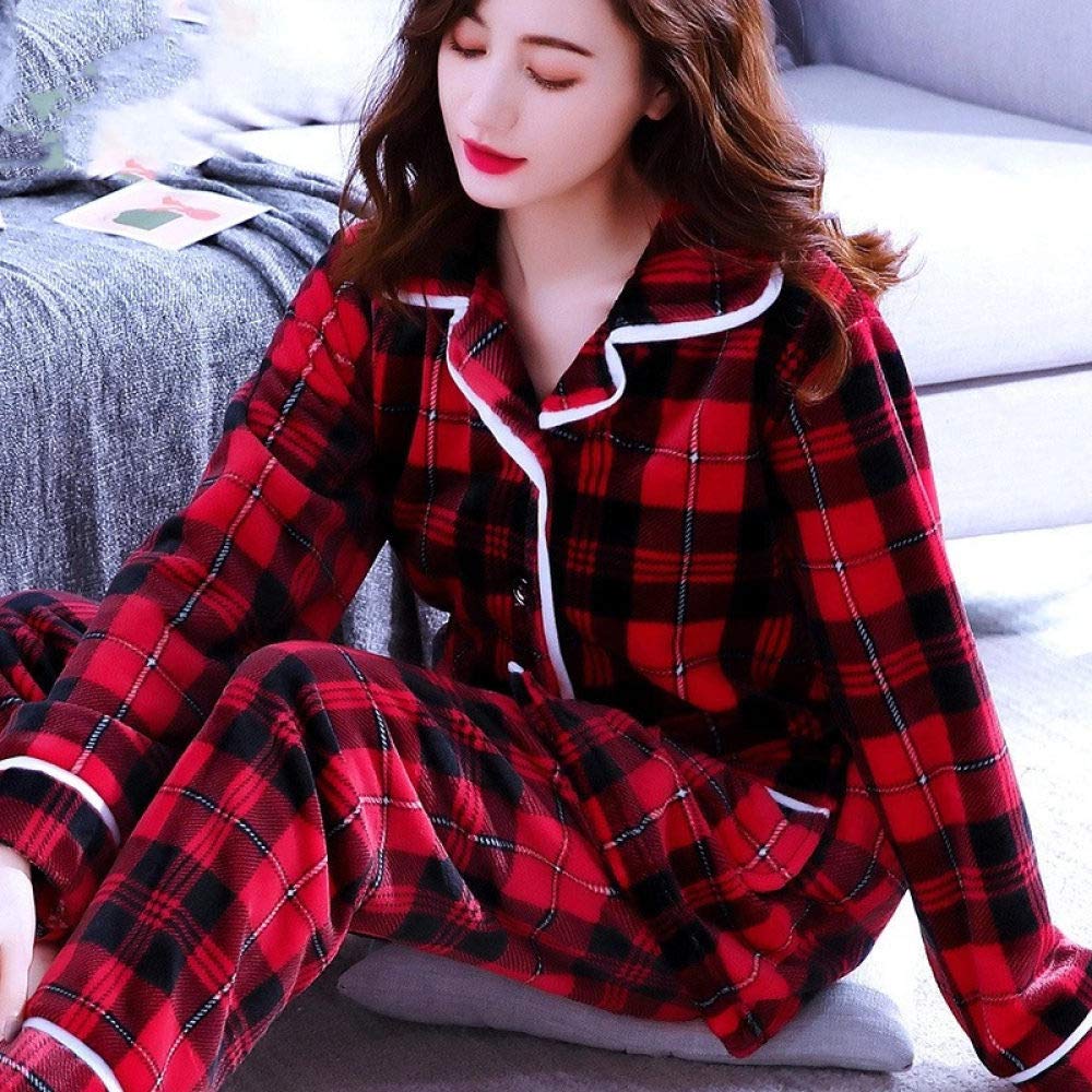 Pyjama Femmes Hiver Epaississant Et Chaud Loungewear Pilou Velours