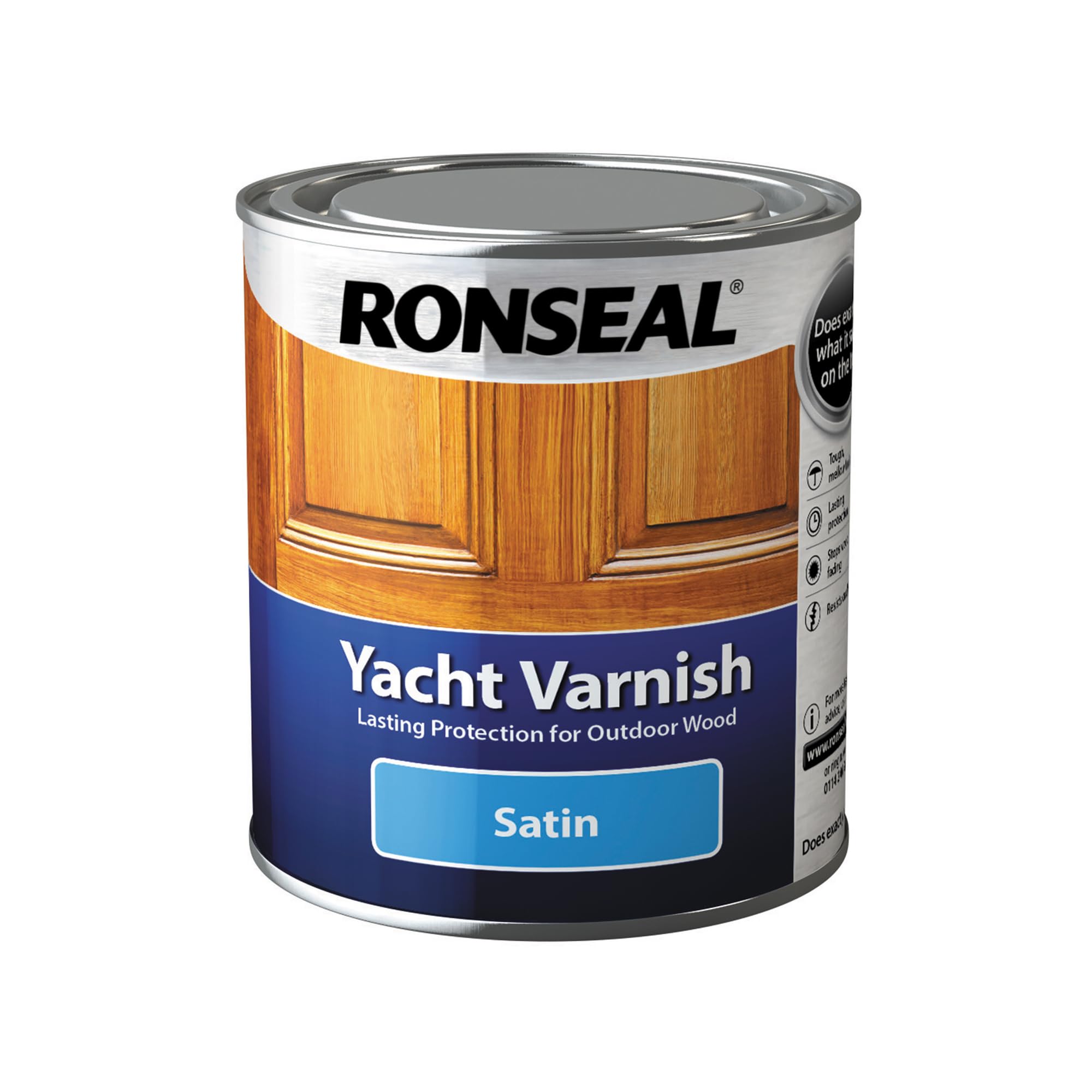 Ronseal YVS500 500ml Exterior Yacht Varnish Satin