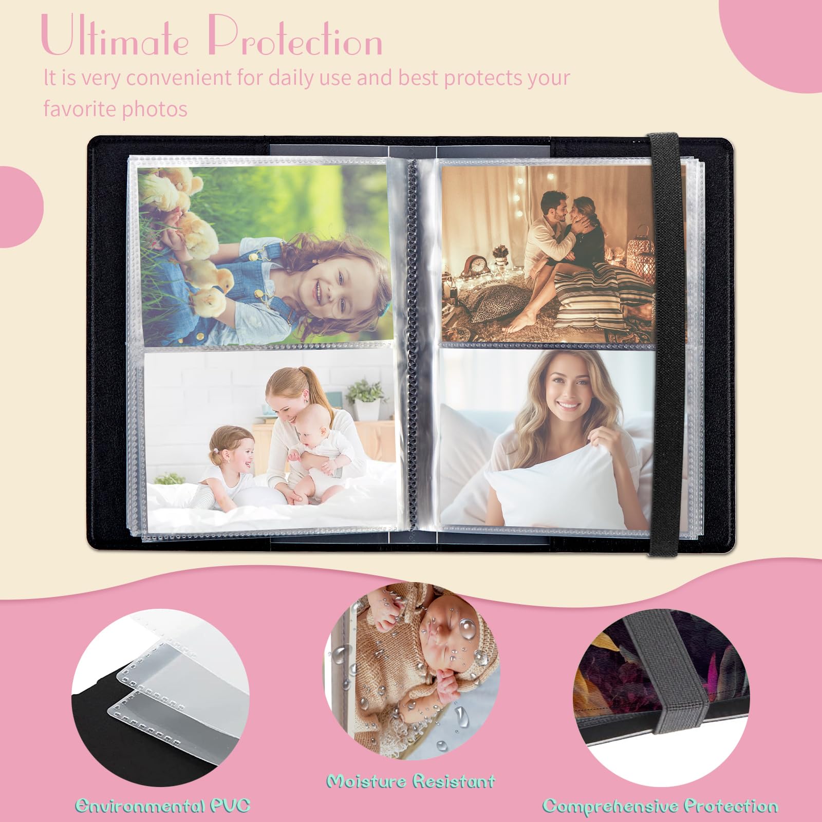 WANDS第５期フォトブック3点セット Amazon.com: Photo Album 3.5x5 Photos - 80 Photos Capacity PU