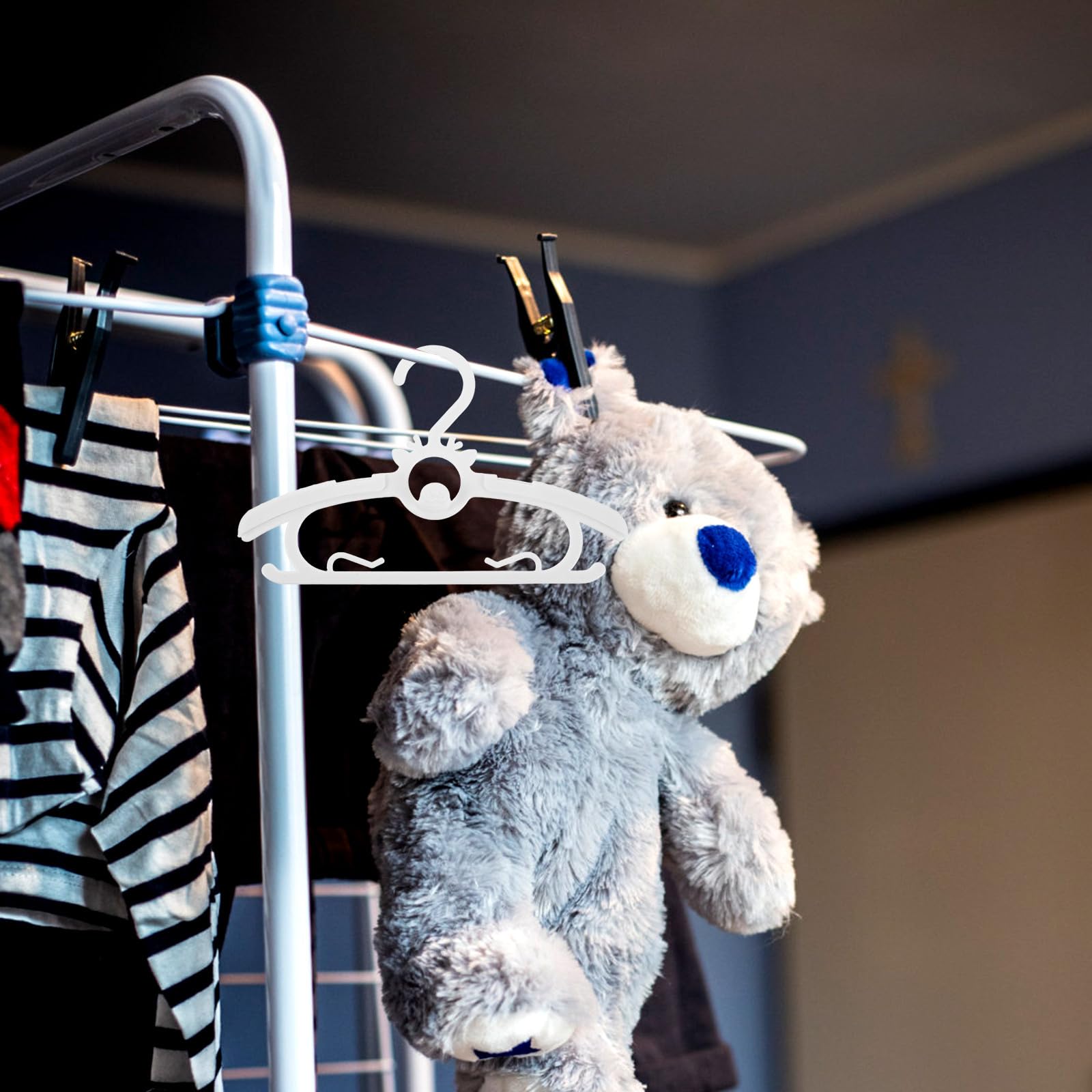 Cabilock 30 Stück Baby-Kleiderbügel für den Kinderzimmerschrank, platzsparend, rutschfest, ausziehbar, für Kinder, Kleiderbügel für Kleinkinder, Schrank-Organizer, Kleiderständer für Kinder