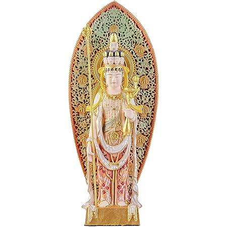 21 新作 供養仏 十一面観音菩薩 木彫仏像 仏師彫り 切金 極彩色 無病息災 貴重供養仏 彫刻 オブジェクト