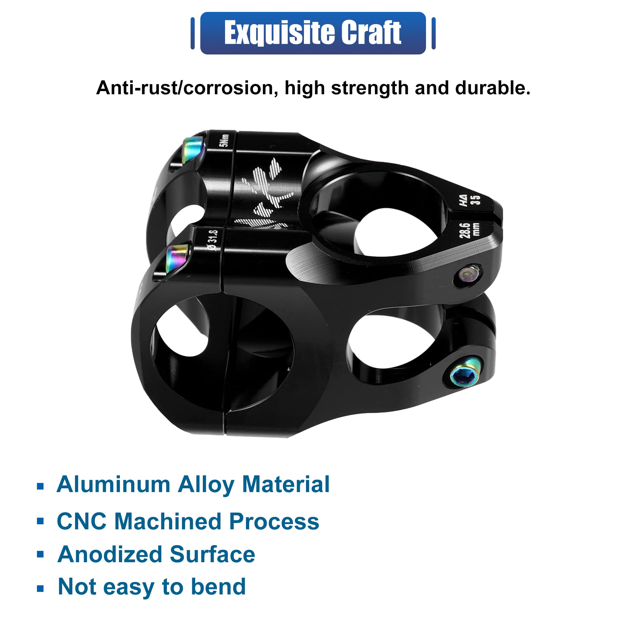 Amazon.com: X AUTOHAUX CNC Aluminum Alloy 35mm Mountain Bike Stem