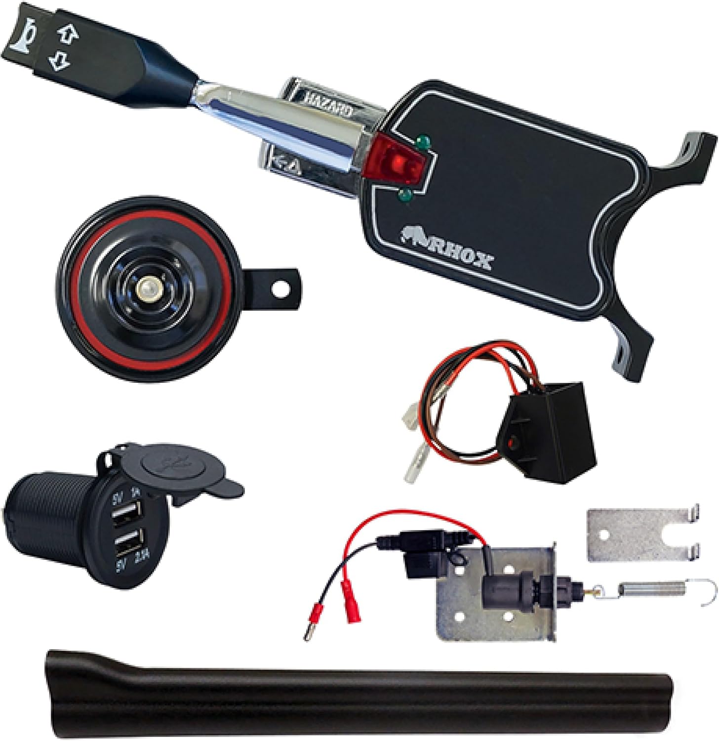 Red Hawk LGT-T2B4P Turn Signal Kit Compatible With/Replacement For Club Car Tempo and Precedent 12V Golf Carts