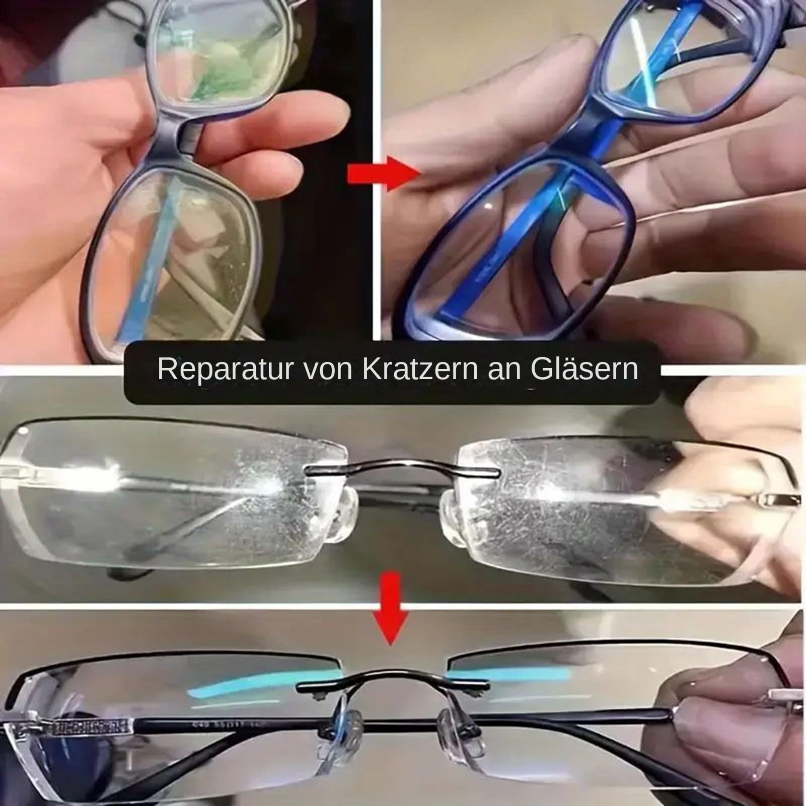 Brillenglas Kratzer Entferner Reiniger Mit Einfacher Anwendung Zum Schutz