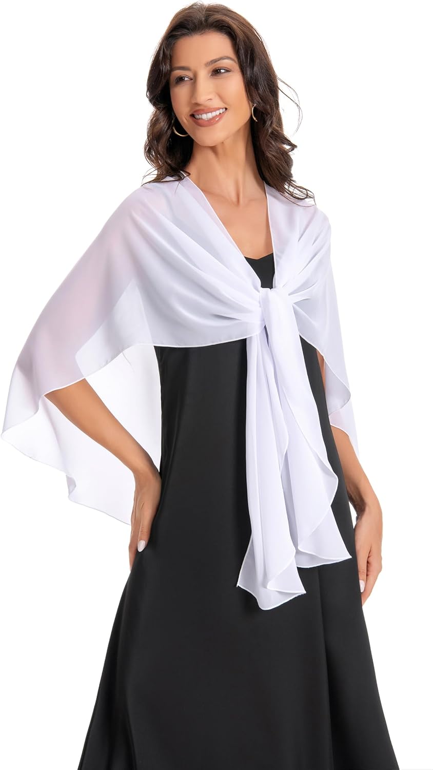 Shawls and Wraps for Evening Dresses Sheer Chiffon Women Elegant Soft Silky Scarf Scarve Wedding Bridal Stole - Image 2