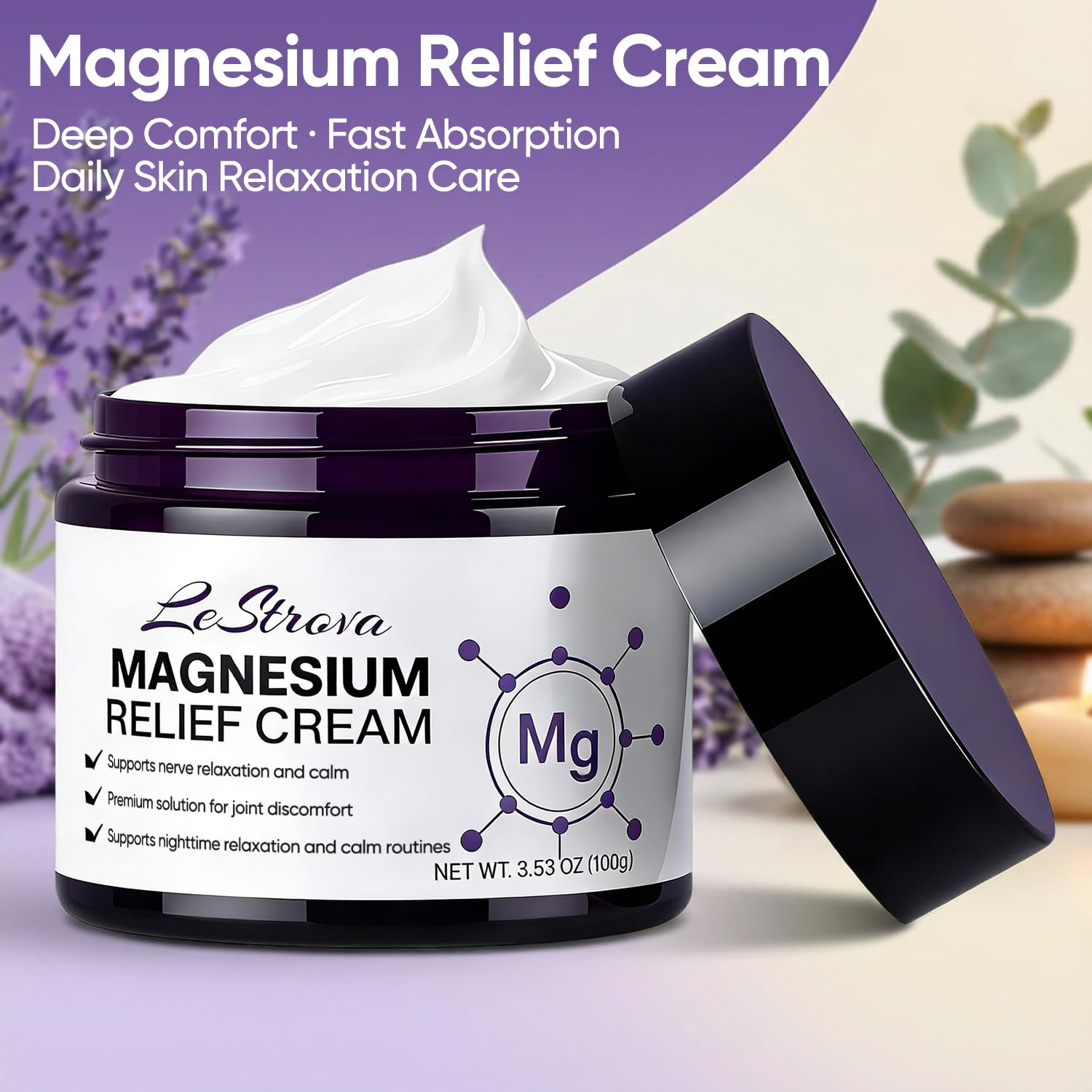 Amazon.com : LeStrova Magnesium Cream, Magnesium Cream for Pain
