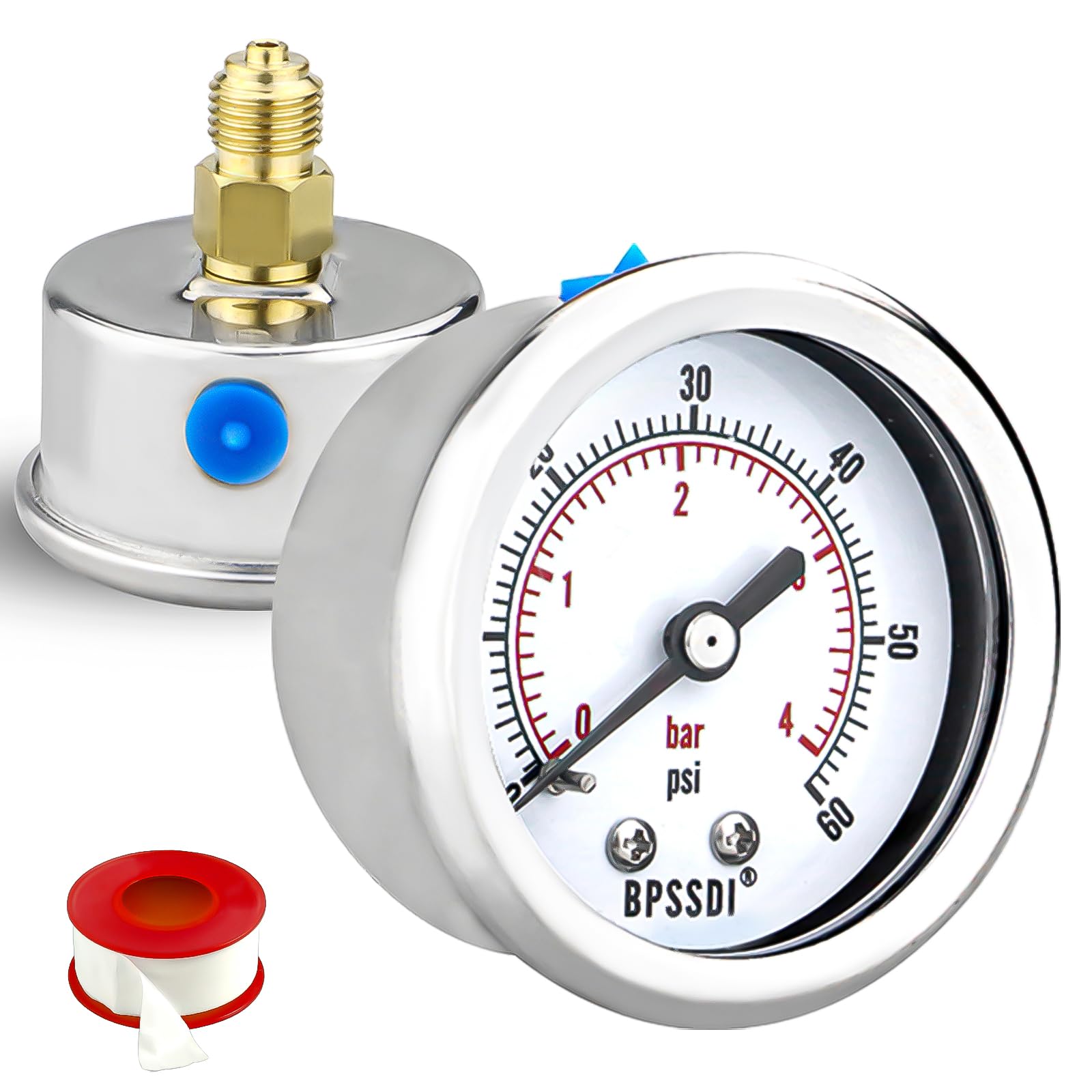 Stainless Steel Pressure Gauge - 0-30 PSI -9