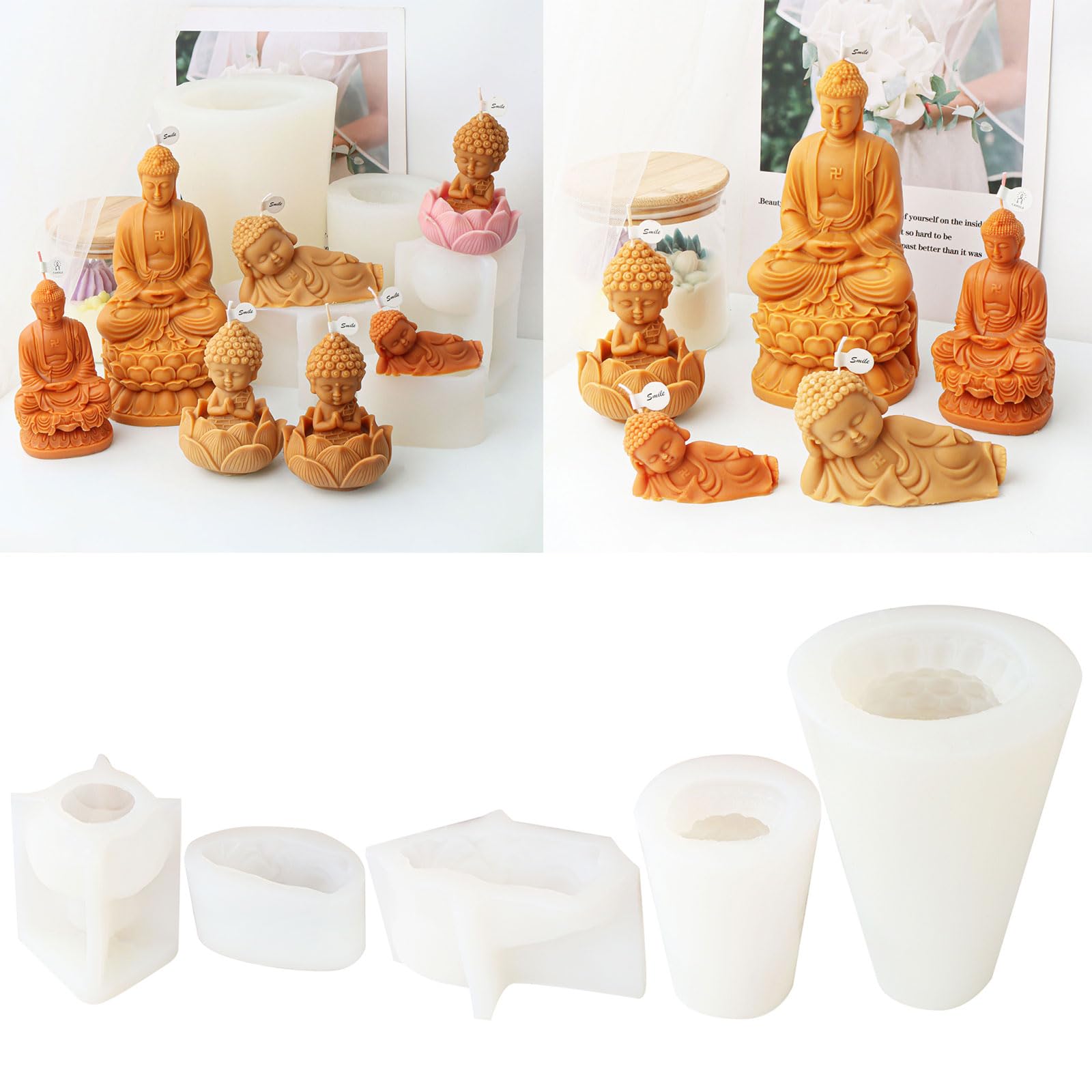 Stampo in silicone polimorfico Bodhisattva Stampo per sapone e gesso Stampi Religione Ornamenti in resina epossidica Casting e stampo