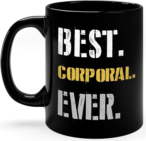 Taza con texto en inglés "Best Corporal Ever", divertidas y únicas, regalo para compañeros de trabajo, regalo para miembros de la familia, regalos