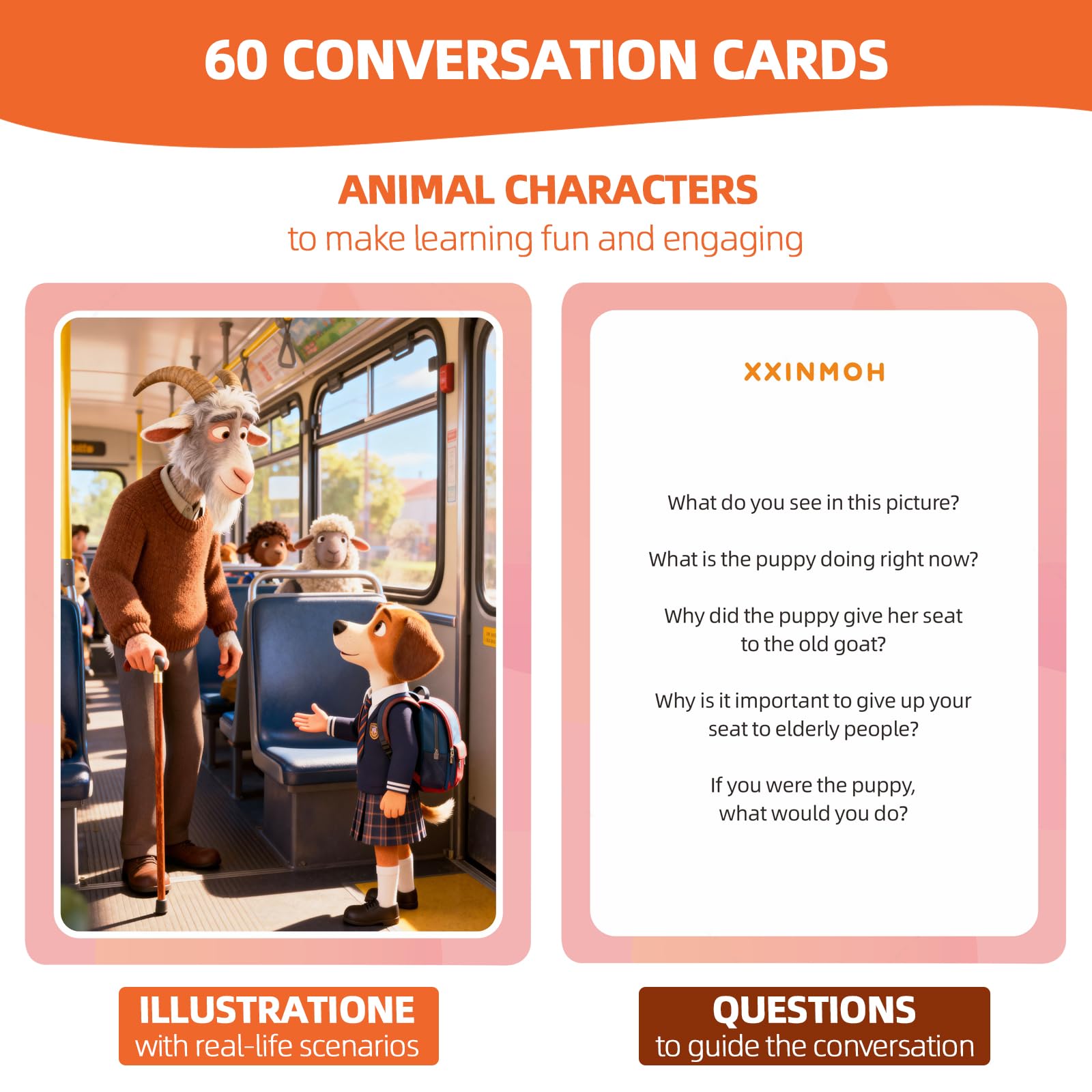 Speech Therapy Materials, Who What Why Conversation Cards for Kids – Learning Game for Social Skills, Emotional Intelligence & Critical Thinking, Sequencing Game & Articulation Materials, Ages 4+ — view 3