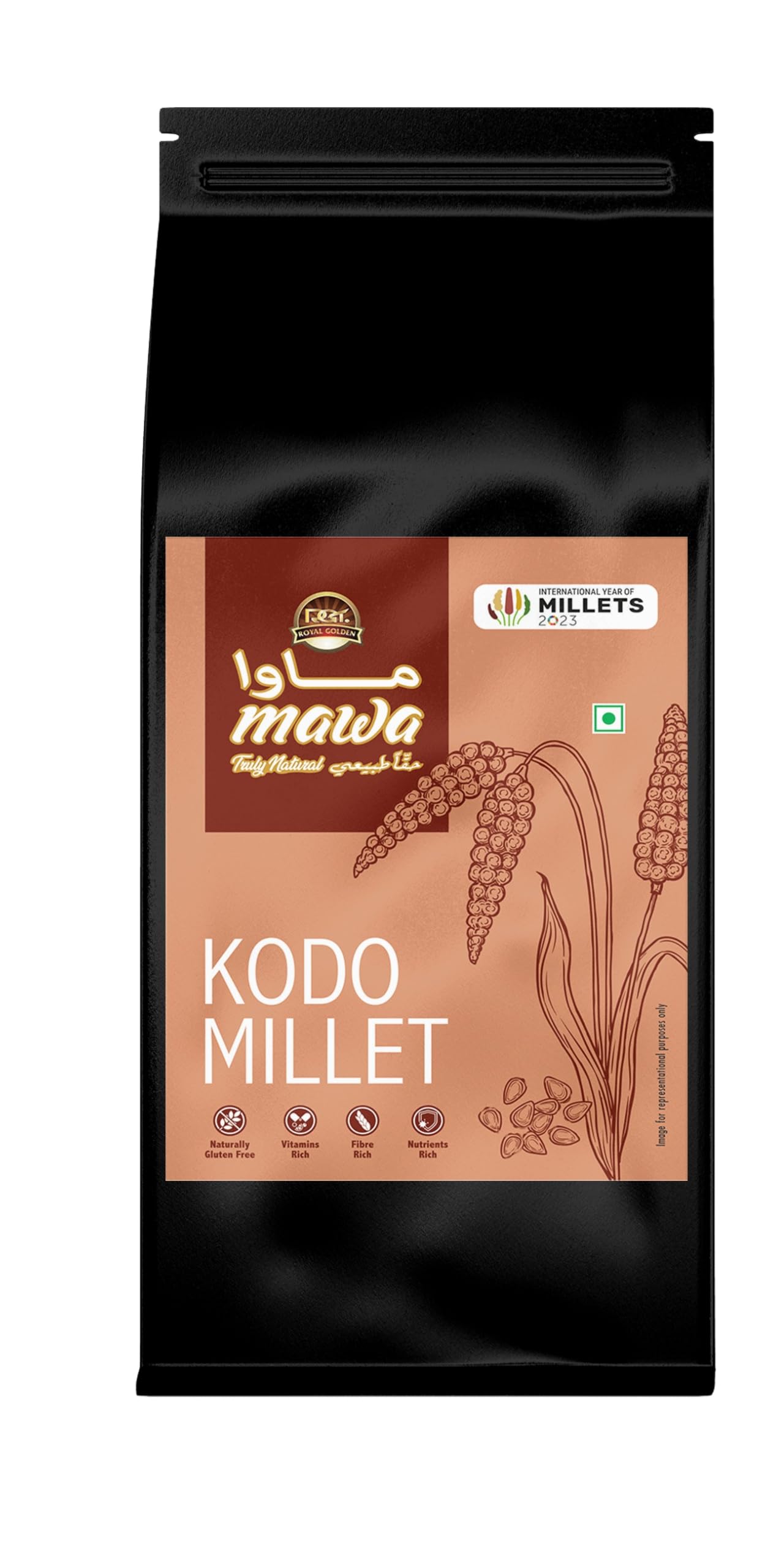 Mawa Kodo Millet 1kg | Highly nutritious ancient grain | Good source of fibre protein and various essential vitamins and minerals | Use in rotis,dosas or baked goods like bread, muffins and cookies.