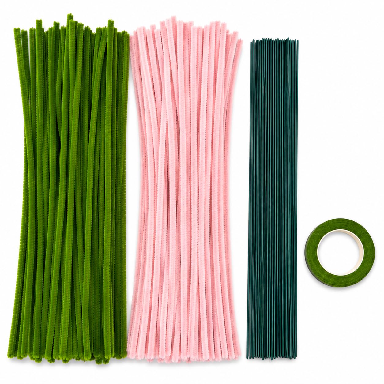 LINE&LEAF Pipe Cleaner Set, 200 Pcs with Floral Wires & Floral Tape | Chenille Stems for Tulip Bouquet Making | DIY Arts & Crafts for Kids & Adults | School Projects, Decorations & Gift Making-image-42