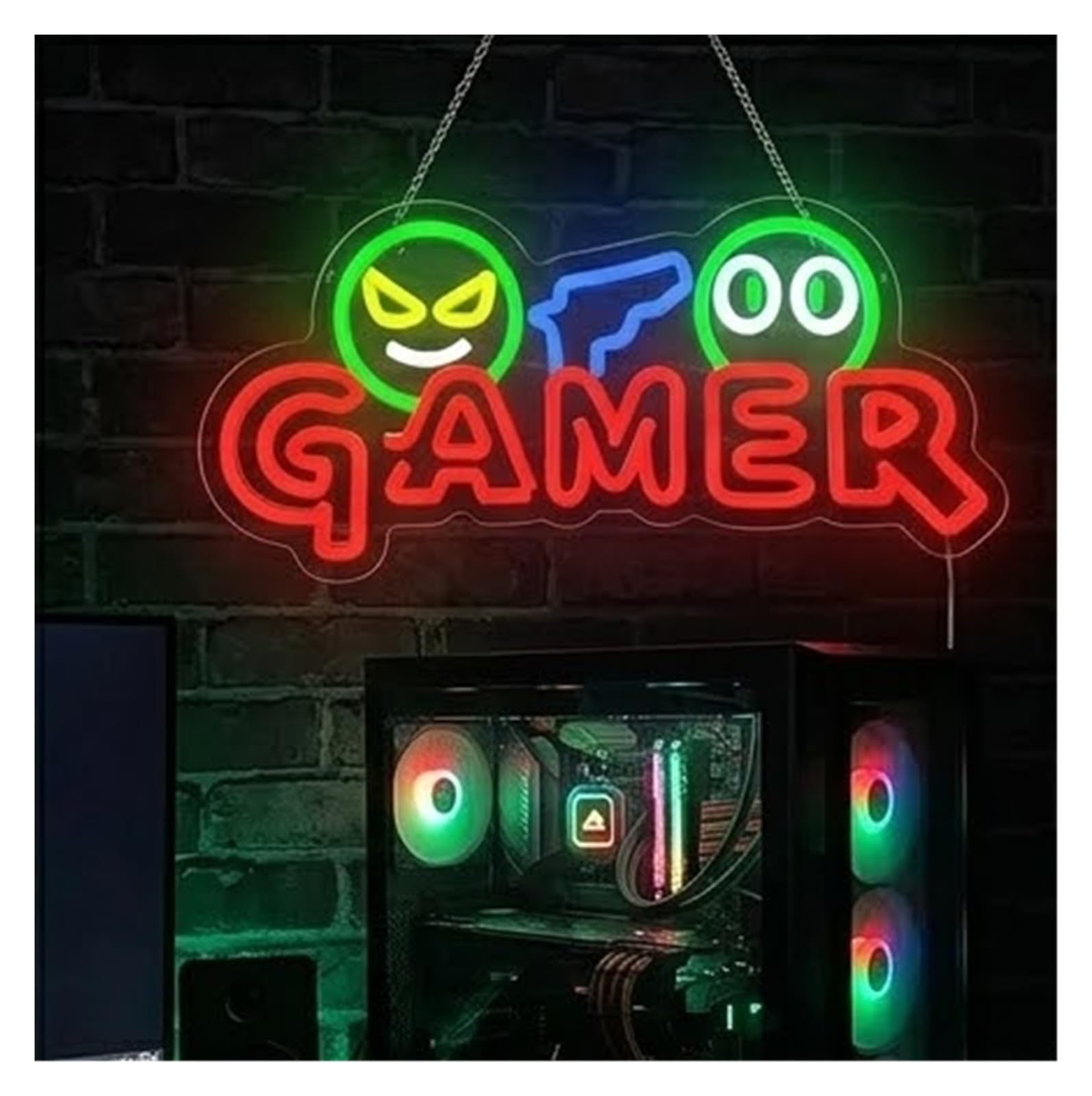 XENITE Luces Art Decoration Christmas Letrero De Neón Para Gamer, Luz LED Para Gamer, Regulable Por USB, Para Sala De Juegos, Dormitorio, Fiesta, Bar, Adolescente,42.5cmx19.5cm