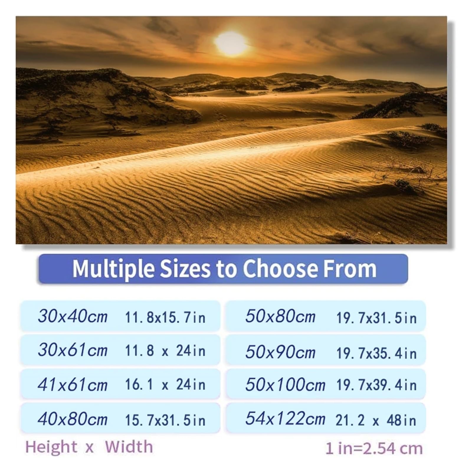 Sfondo Adesivo for Acquario, Sfondo Poster, Decorazione for nel Deserto, Carta da Parati autoadesiva(50x100cm)