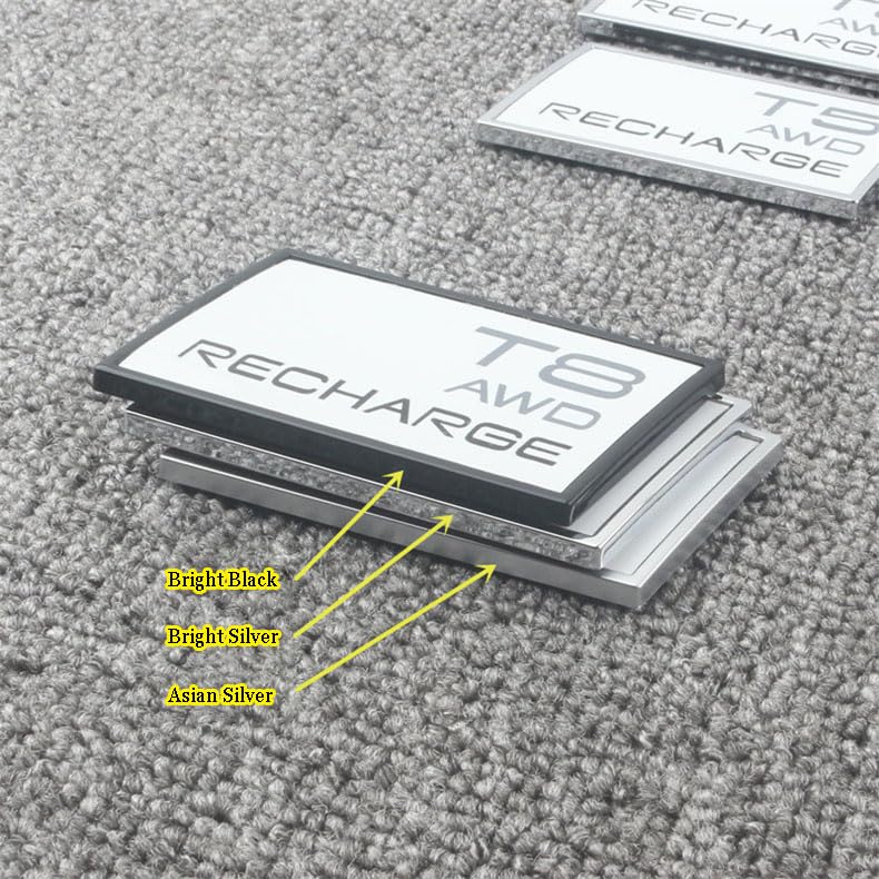 Badges Emblèmes De Voiture Pour Volvo XC40 2018-2022, Lettres D'insertion Avant Et Arrière, Autocollants 3D En Relief Pour Extérieur En Métal, Accessoires Automobiles, T5-argenté