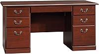 Sauder Heritage Hill Computer Desk - File Drawers, CPU Tower Storage, Keyboard Tray, Classic Cherry Finish