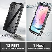 Vista 2 de Funda impermeable para Samsung Galaxy A24 4G, con protector de pantalla integrado, a prueba de polvo, a prueba de golpes, resistente, con soporte
