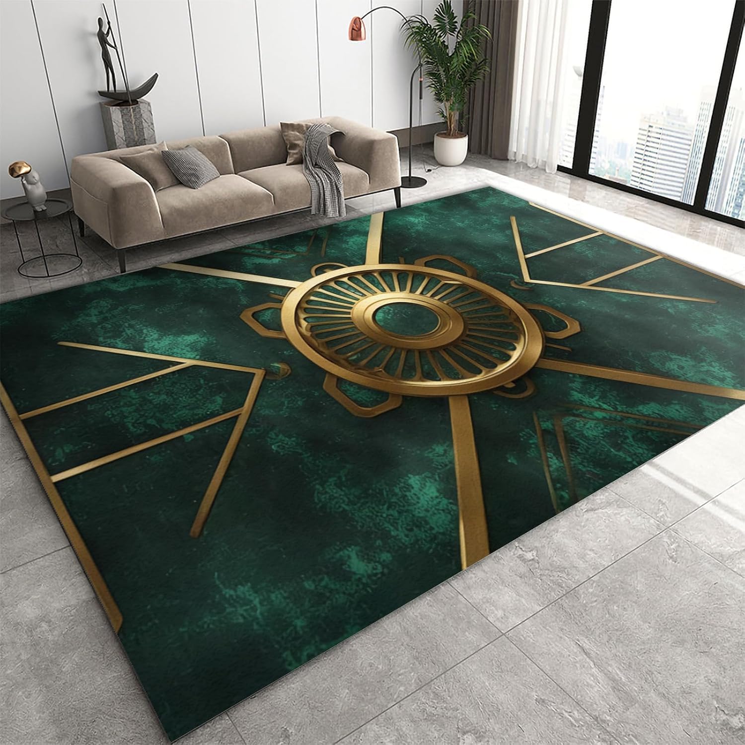 Tapis nettoyage facile antidérapant pour salon et salle de jeu