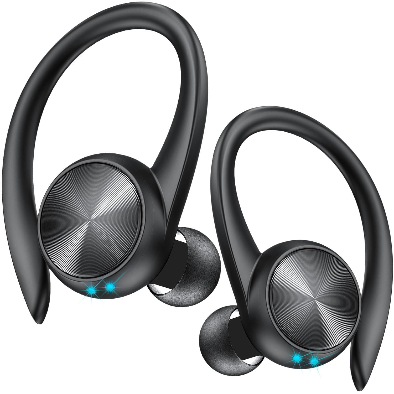GameXtrem Wireless Earbuds 60H Playback Earphones Earbuds Charging Case Digital Display Wireless Bluetooth Ear Buds with Ear Hooks for Sports/Workout in-Ear Headphones for TV/Phone/Laptop/ipad