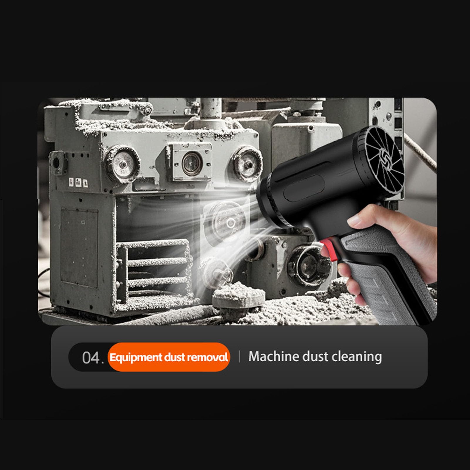 Duster Ad Aria Cordless, Soffiatore Ad Aria Elettrica Potente Ventilatore per Polvere 4W RPM 1200G Thurst con Batteria da 6000 MAh per la Pulizia della Fotocamera da Tastiera
